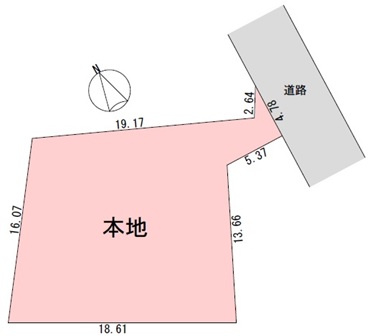 佐野市富岡町の土地図