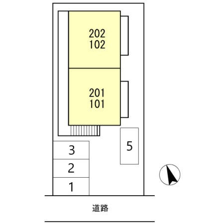 山田アパートの区画図