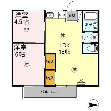 山田アパートの間取り