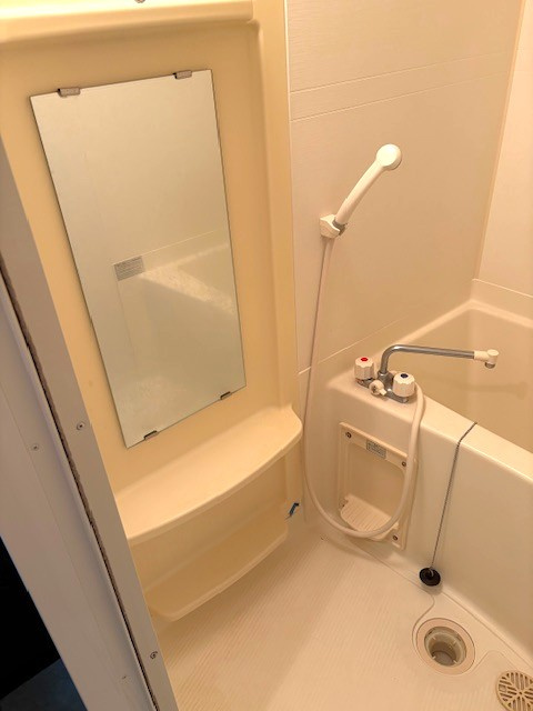 ◆角住戸の１Ｋ◆防犯カメラ＆オートロック付きの設備充実◆プレサンス京都四条河原町ネクステージの浴室|浴室