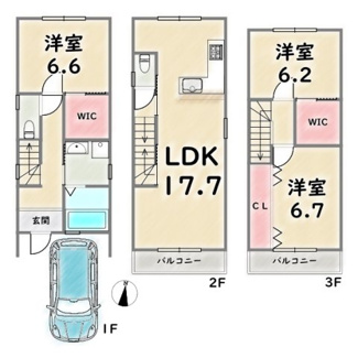 【間取り】 | 右京区梅津徳丸町