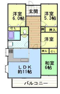フォーシーズンズ芦屋の間取り