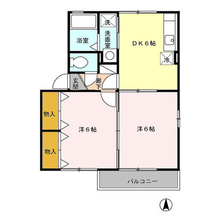 クレール花陵　A棟の間取り