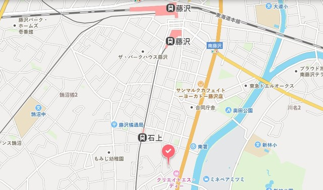 湘南の家の地図