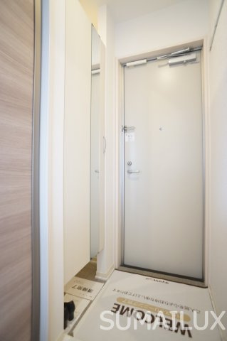 熊本市南区出仲間６丁目のアパートの玄関
