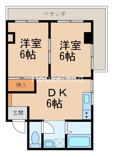 エクシード紀伊　B棟の間取り