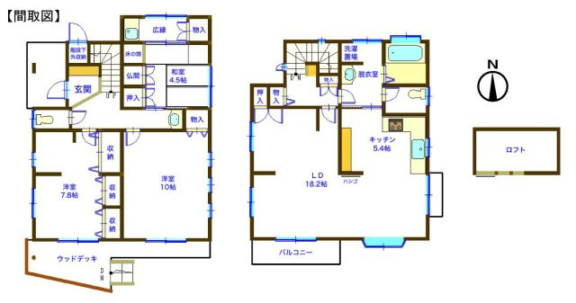 秦野市堀西　中古戸建の間取り