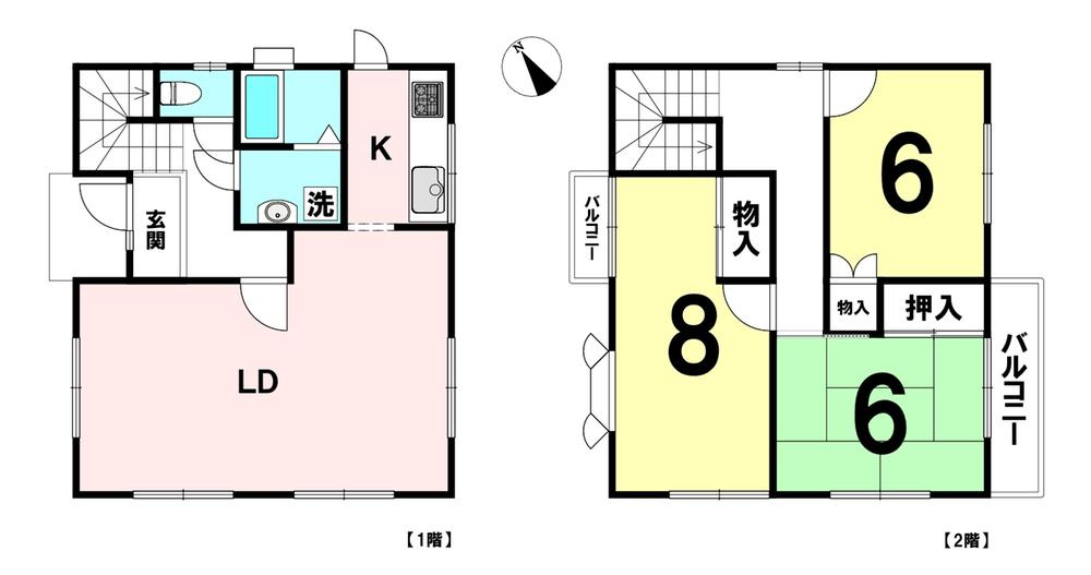 守山市立田町　中古戸建の間取り