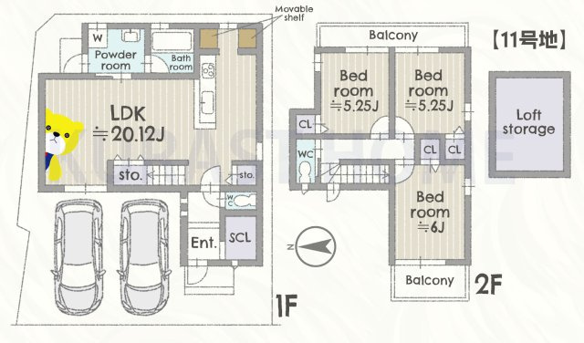 京都市西京区山田南山田町　未入居物件の間取り