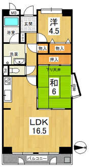 【間取り】 | ノバ学園前3番館