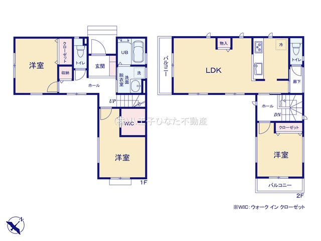 『八王子市新築戸建て』八王子市大和田町1-20-8【仲介手数料無料】の間取り|～仲介手数料無料☆八王子ひなた不動産～八王子市大和田町　新築戸建て

