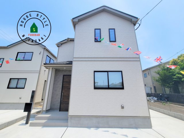 宮崎市島之内9期-5棟（E号棟）の外観|デザイン性のある外観です。