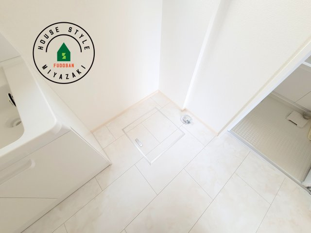 宮崎市島之内9期-5棟（E号棟）のランドリースペース|ランドリースペースとなります。広々して有効的にご使用できます。 