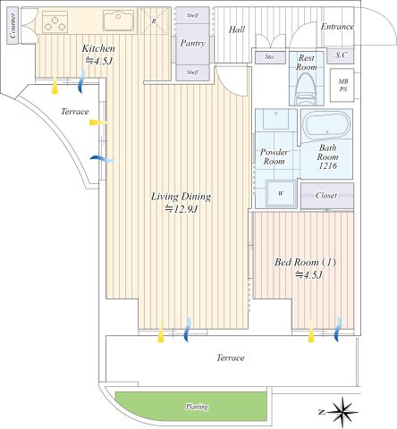 フラッツ景丘の間取り