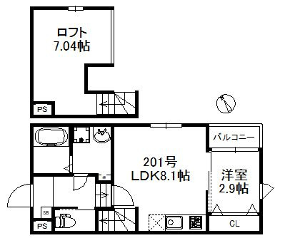 シリウス南久留米の間取り|使い勝手の良い間取りです♪