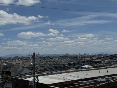 【展望】 | 門戸西町テラスハウス | 大阪の方まで見える眺望が魅力です。