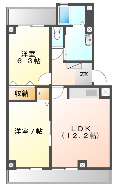 Ｔｗｉｎ　Ｃａｓａ　Ⅱの間取り
