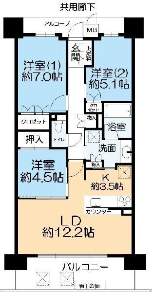 ジオ千里中央 ザ・レジデンスの間取り|ご家族様でお住まいにピッタリ！