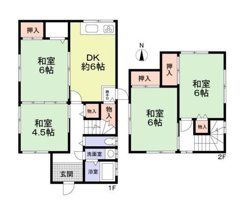 和歌山市加納　中古戸建の間取り