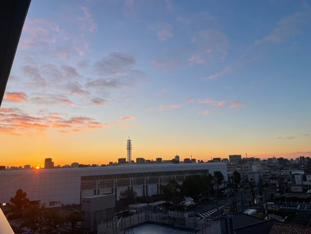 ライオンズ吹上公園の展望|物件からの眺望（朝焼けの風景）