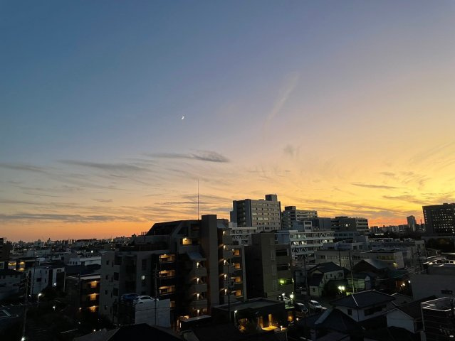 ライオンズ吹上公園の展望|物件からの眺望（夕焼けの風景）