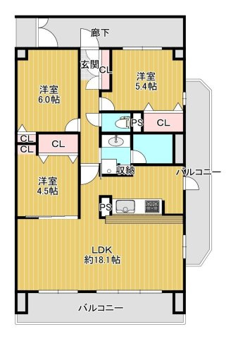 パルティール堺水鳳館の間取り