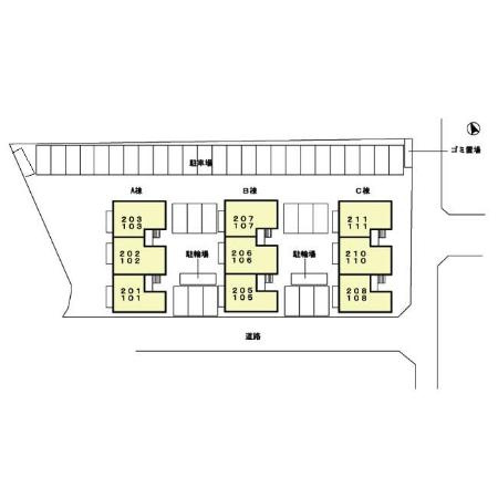 シャルマンコートA・B B棟の区画図