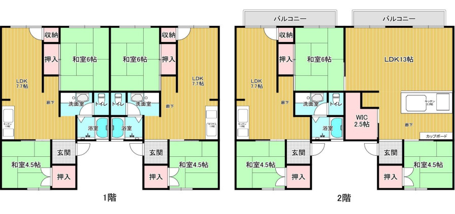 大津市大江２丁目の住宅付店舗戸建の間取り
