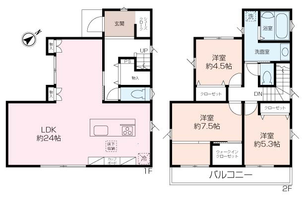 ＊築浅/カースペース３台分　長沢３丁目中古戸建ての画像