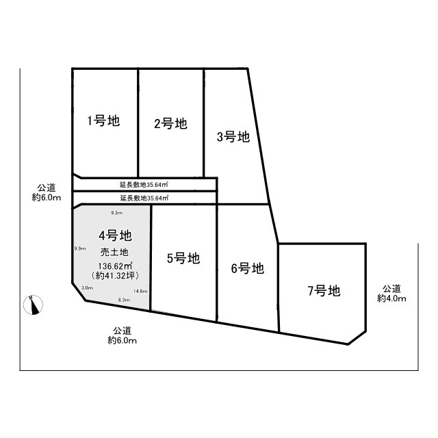 守山区御膳洞2期の区画図