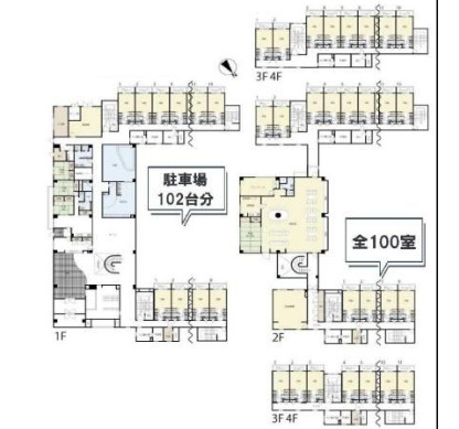 野洲市上屋の住宅付店舗戸建の区画図