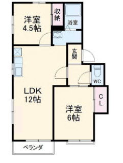 南埼玉郡宮代町笠原１丁目のアパートの間取り