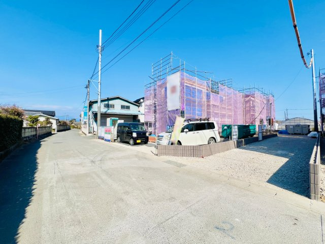玉村町上福島の前面道路含む現地写真|閑静な住宅地◎