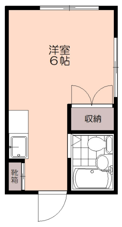 メゾン佐々木の間取り|※こちらは同建物別室の参考間取り図でございます。実際の間取りは反転したものになります。