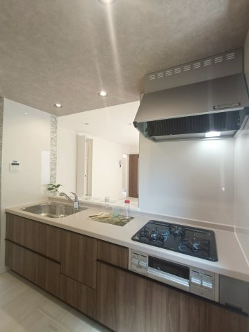 八潮市　古新田　新築戸建　全1棟のキッチン|コンパクトなキッチンで掃除もラクラク