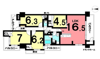 【間取り】 | 【ファミリアーレ白川公園】✨️仲介手数料無料✨️栄小学校・前津中学校