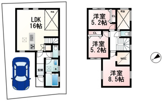 【間取り】 | 草津市大路２丁目　限定１区画