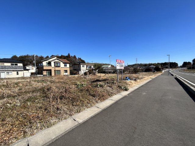 つくば市大井　土地920坪の前面道路含む現地写真|現地土地写真