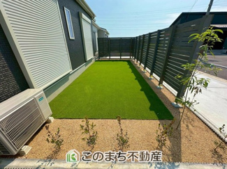 【庭】 | リナージュ那須塩原市下永田5丁目24-1期　5号棟 | 大きなお庭でご家族や友人を招いてＢＢＱもできますね！お子様の水遊びにもぴったりです☆
