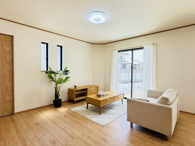 【居間・リビング】 | 葛飾区西水元３丁目新築戸建【幸田小学校：5分】 | 17.21帖リビングダイニングキッチン