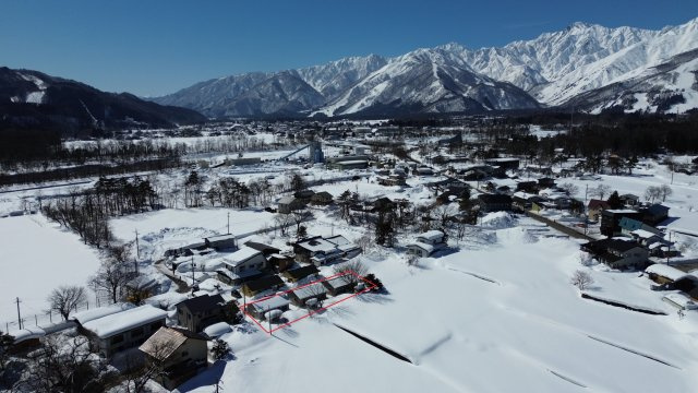 3 houses for sale with alps view 展望良好土地古屋付き（3棟）