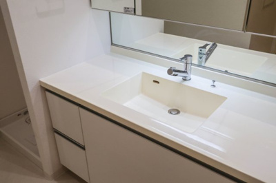 【洗面所】 | グランドメゾン住吉本町ネクス | 大きな洗面化粧台