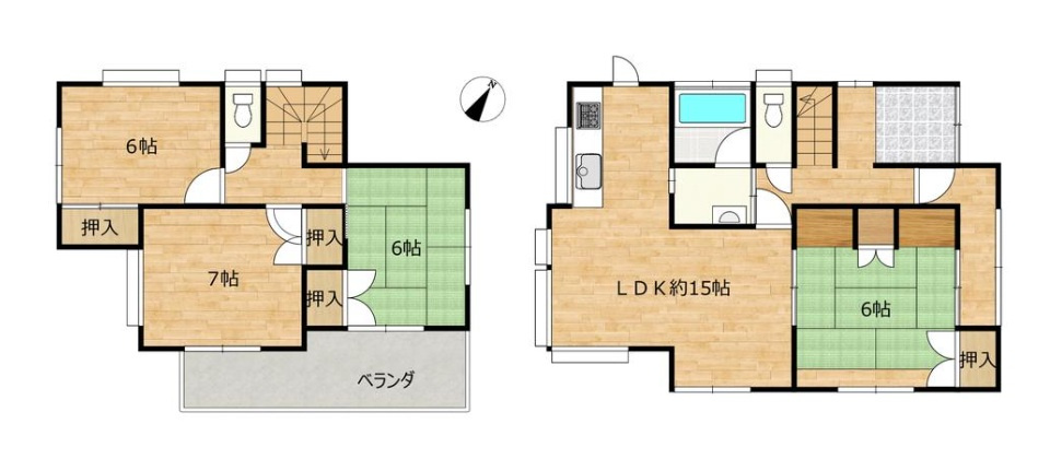 加古川市西神吉町岸の間取り|住みやすい4LDKの間取りです。