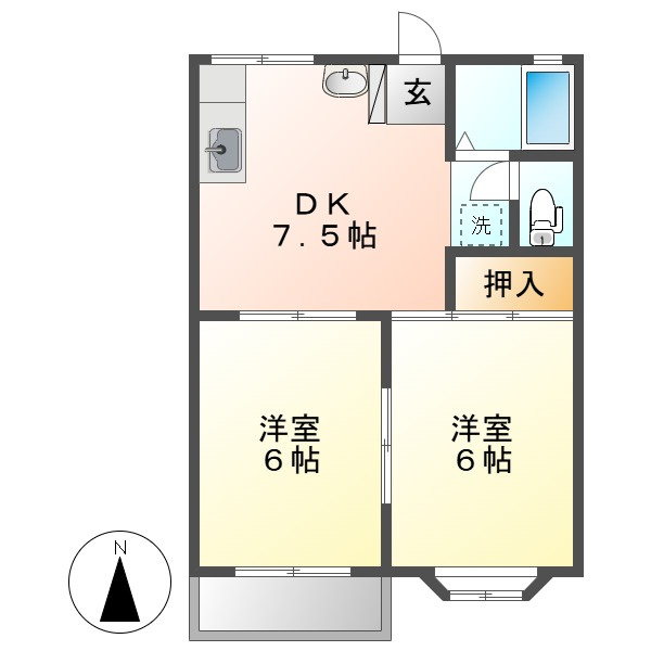 アンジェリーク福島の間取り