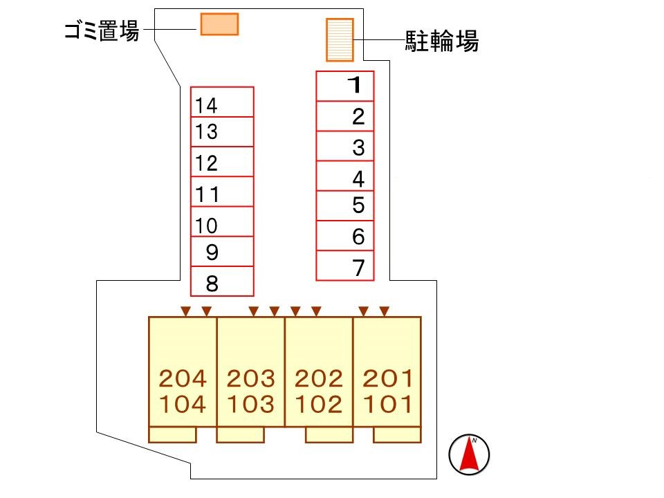 センボウヨウの区画図|駐車場
