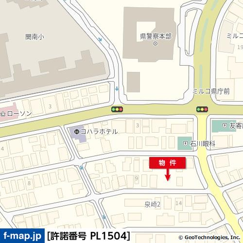 Dパーキング（泉崎2丁目第3）の地図