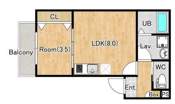メゾンヤナギカゲの間取り