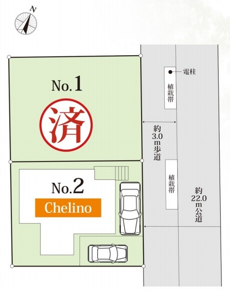 さいたま市見沼区東大宮1丁目　中古一戸建て 02の区画図|2号棟