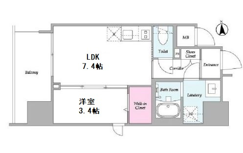 BPRレジデンス梅田西の間取り