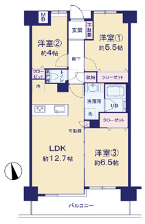 【間取り】 | コスモ立川サングレイス